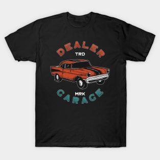 Car Dealer Garage Vintage Illustration T-Shirt